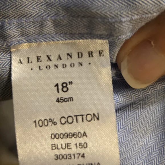 NWT Elegant Blue Dress Shirt by Alexandre London - Picture 5 of 5
